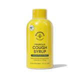 Front view of Daytime Propolis Cough Syrup bottle showcasing yellow Daytime label on white background
