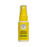 Yellow spray bottle labeled 'Beekeeper's Naturals Immune Support' on a white background