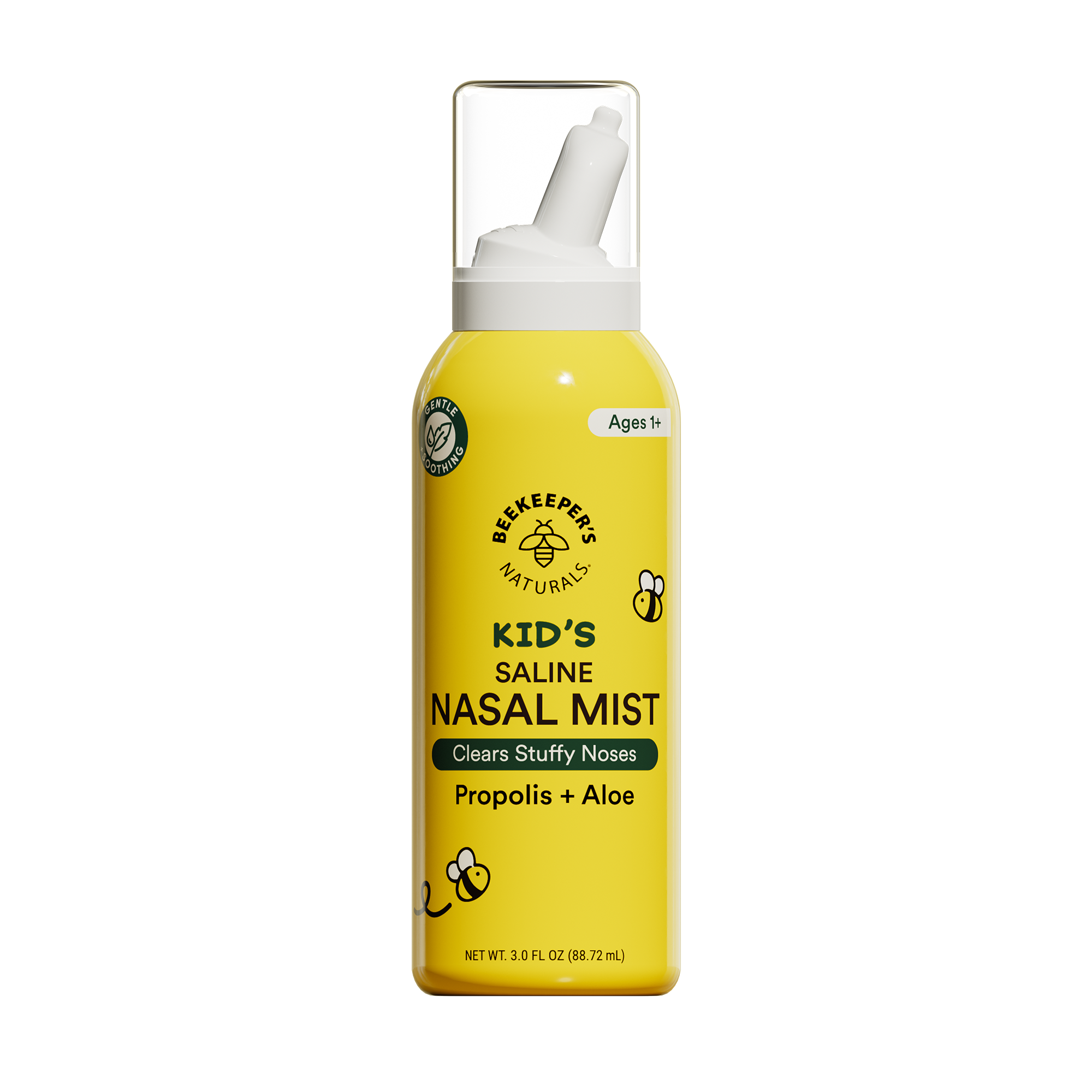 Kid's Saline Nasal Mist bottle, Winner of parent tested, parent approved award, for gentle, soothing congestion relief