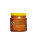 A jar of Superfood Honey 125g with a yellow lid, label displays the product name and mentions Propolis, Royal Jelly, and Bee Pollen as ingredients.