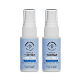 Two bottles of Beekeeper's Naturals Propolis Throat Soother on a white background