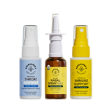 Three bottles of Beekeeper's Naturals products on a white background