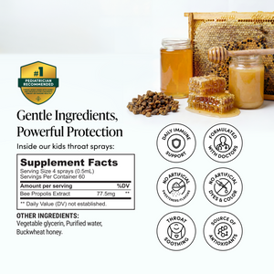 Kid's Propolis Immune Support Throat Spray | Beekeeper's Naturals