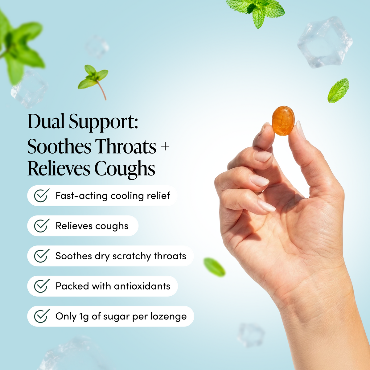 Lemon Mint Cooling Relief Lozenges