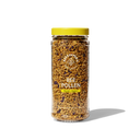 Jar of Beekeeper's Naturals bee pollen, a natural dietary supplement for nourishment and support. Text on label: "Bee