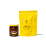 Two yellow packages of Bee & Honey Naturals Complete Gut Health on a white background