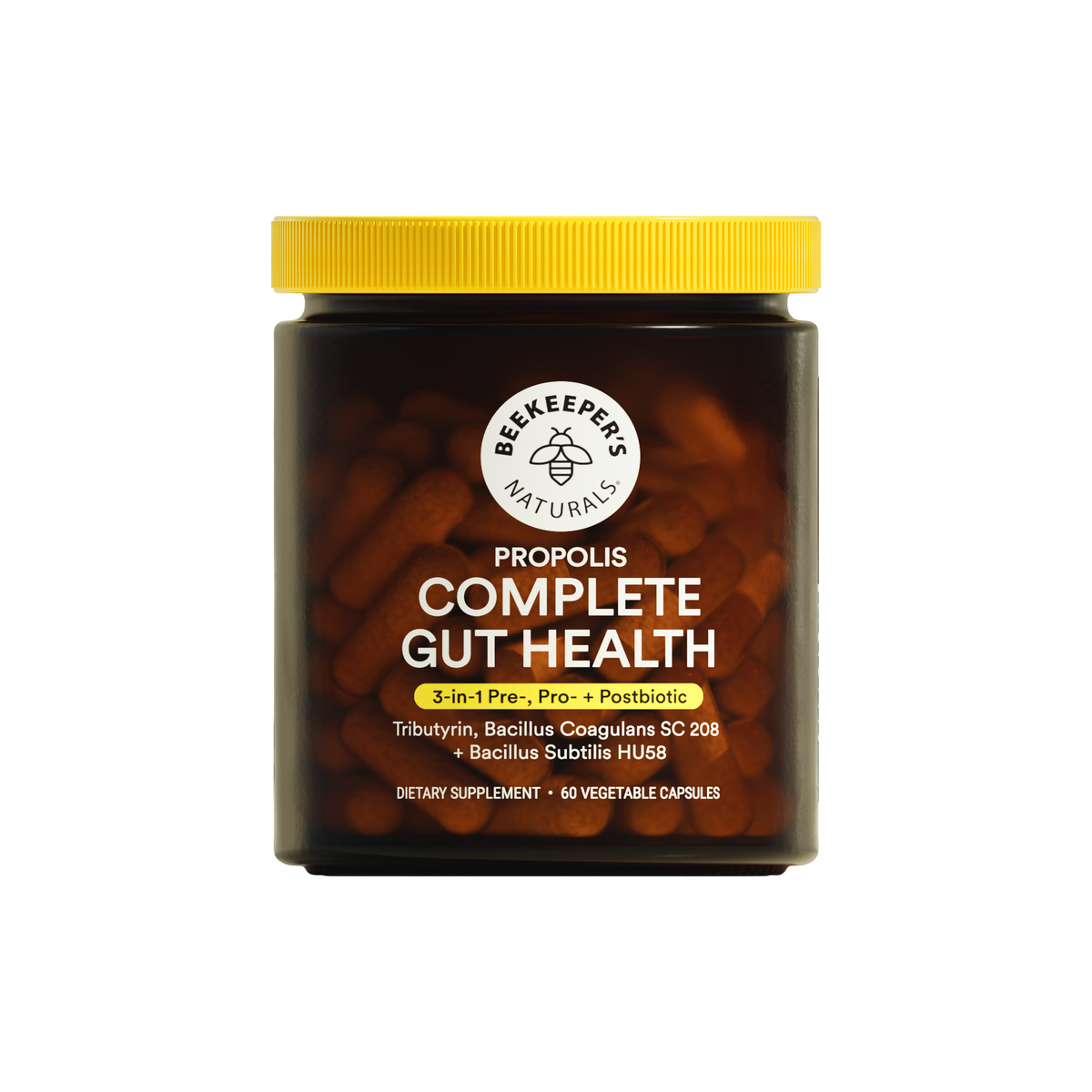 Propolis Complete Gut-Health packaging on a white background