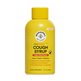 Yellow bottle of Beekeeper's Naturals Kids Daytime Cough Syrup on a white background