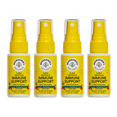 Kid's Mixed Berry Propolis Immune Support Throat Spray (4 Pack)