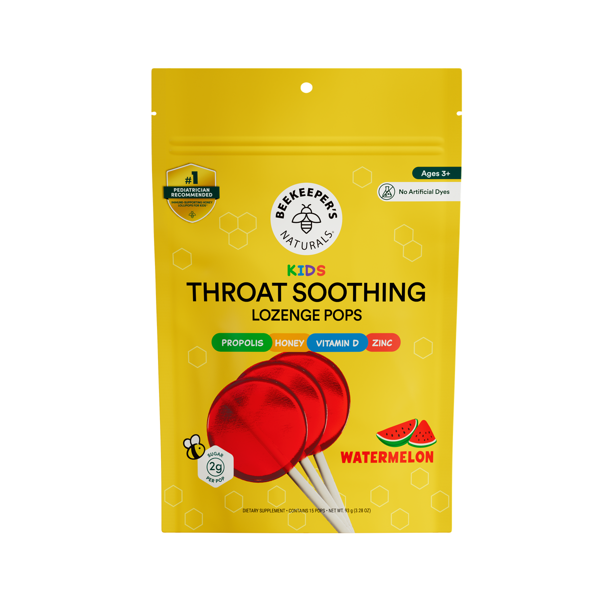 Kid’s Throat Soothing Lollipops - Watermelon
