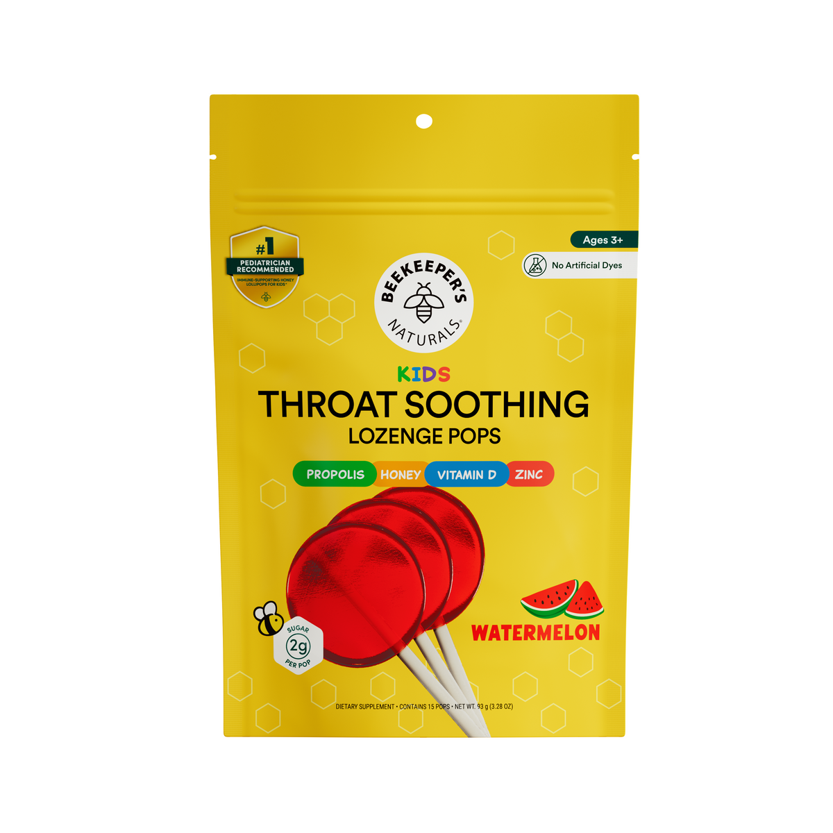 Kid’s Throat Soothing Lollipops - Watermelon