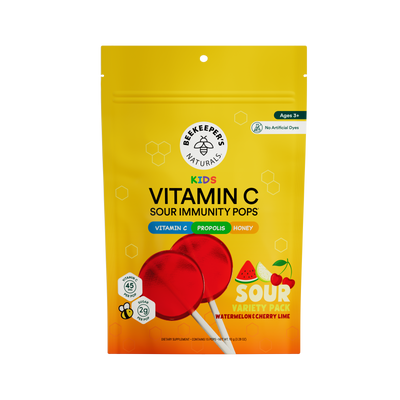 Beefeater Naturals Kids Vitamin C Sour Immunity Pops packaging on a white background