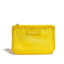 Yellow mesh pouch from Beekeepers Naturals. Great for travel, organizing small items, or carrying essentials.